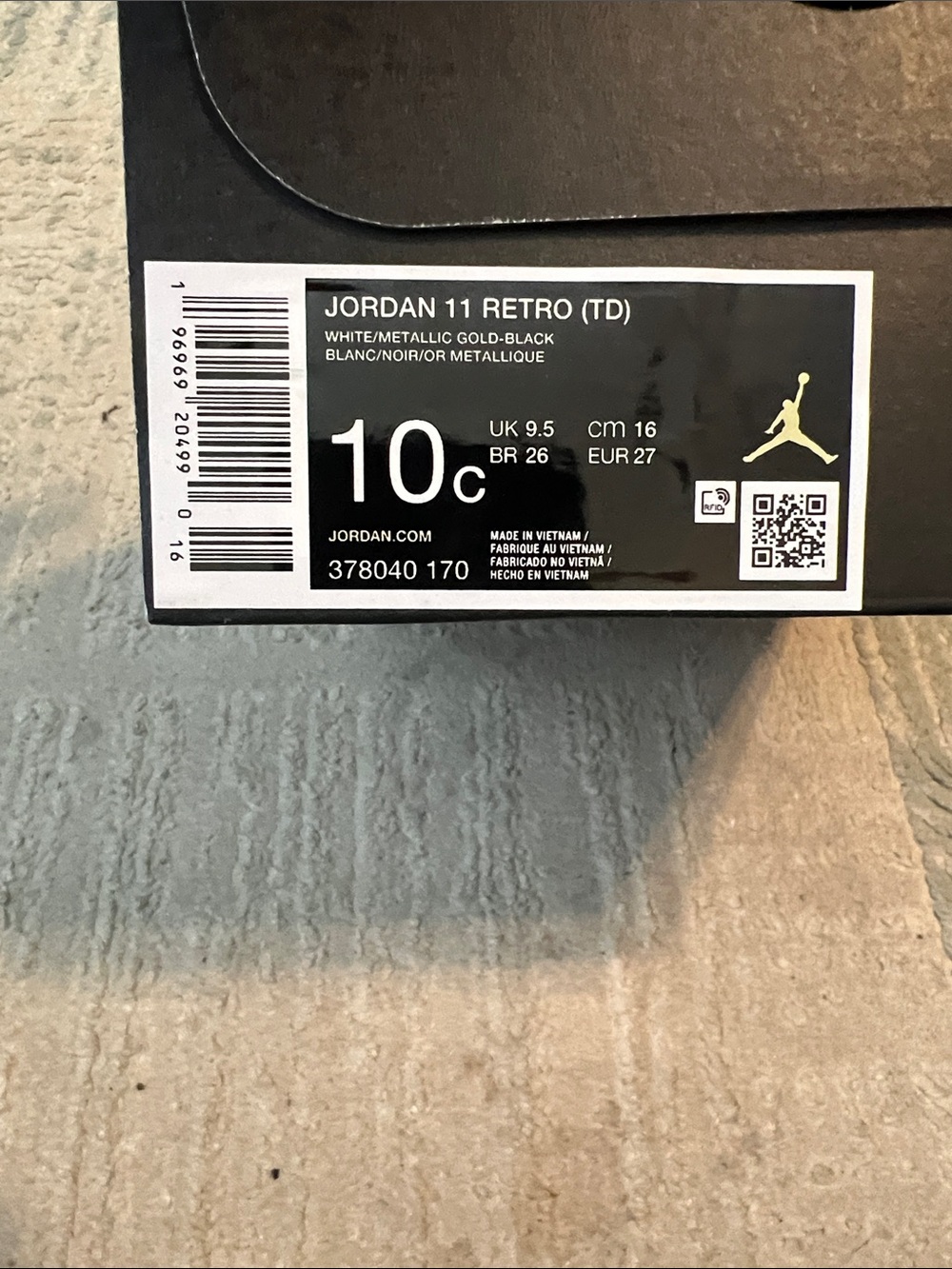 JORDAN 11 RETRO sz 10C Toddler (Gratitude) - Picture 7 of 7